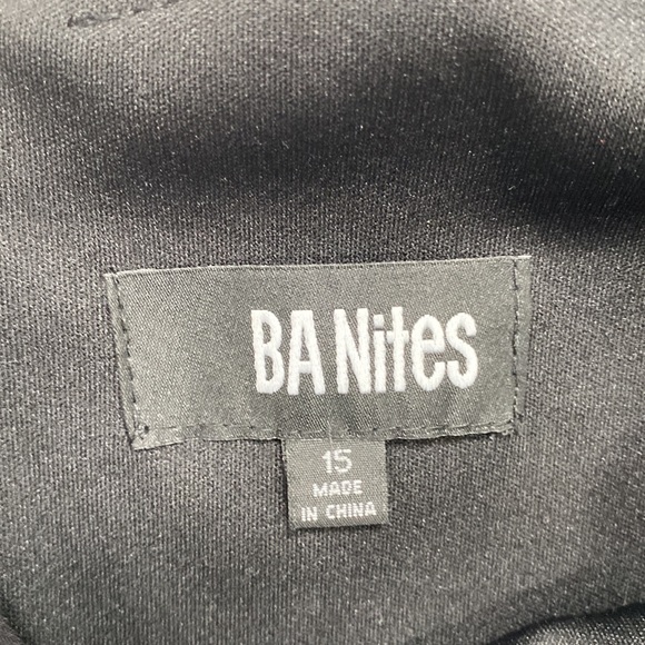 NWT BA Nites Cap Sleeve Black Floral Above Knee Mini Dress Juniors Size 15 - Picture 8 of 12